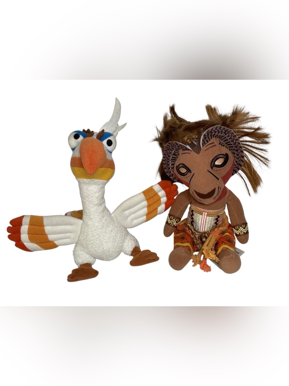 Lot - Disney Lion King Broadway Musical Simba Zazu 8" Stuffed Animal Plush